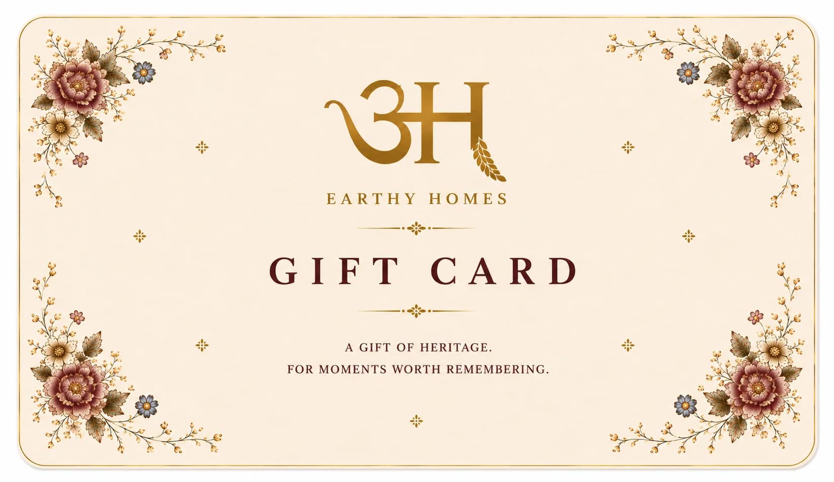 Earthy Homes Gift Card